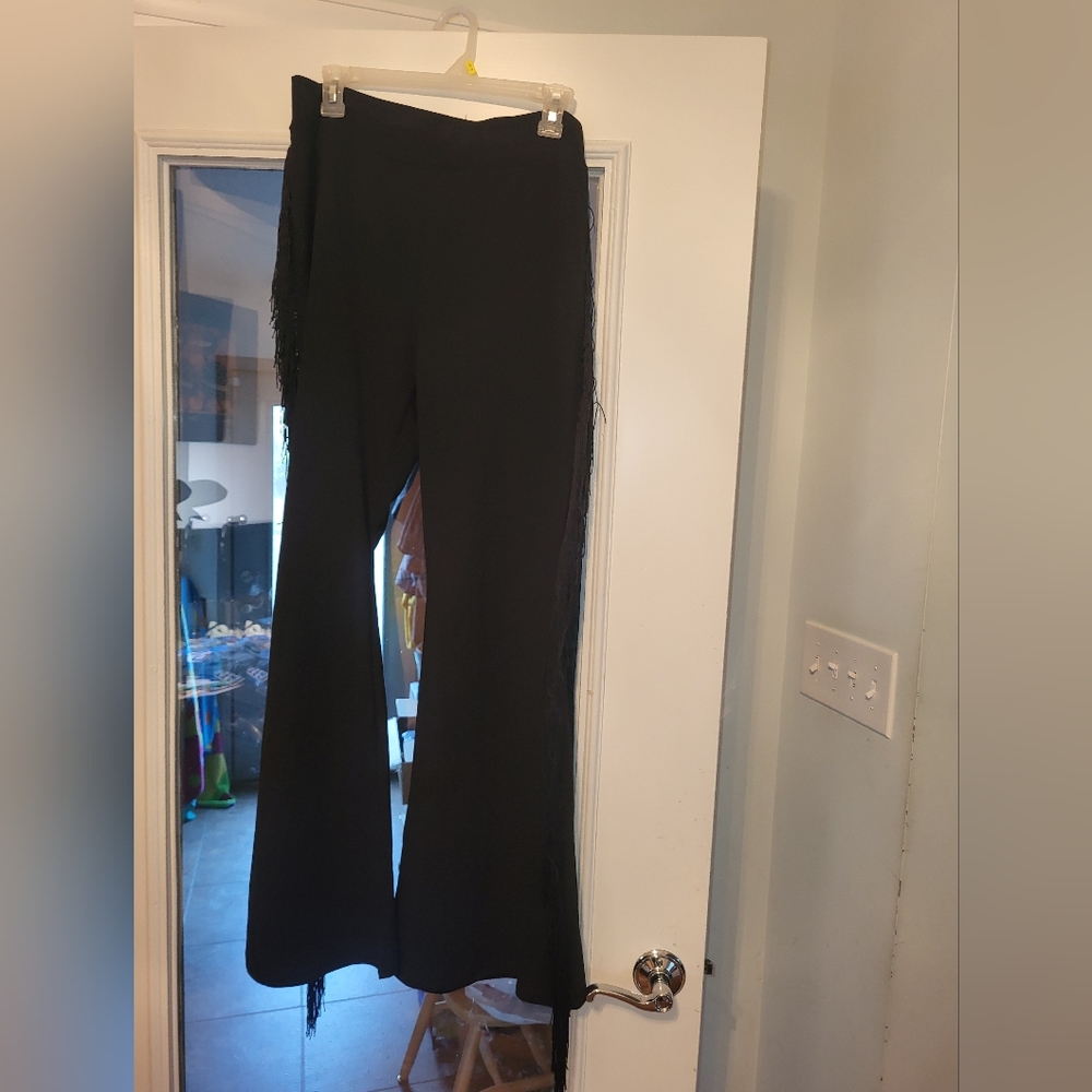 Shein fringed boot cut pants